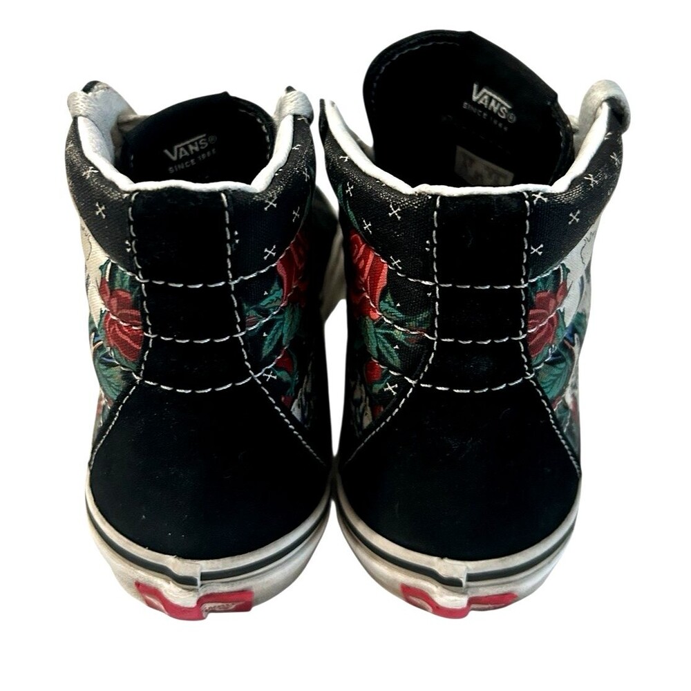 Vans Unisex Youth SK8 Rose Skull Hi Top Suede Sneaker Boys 3.5 / Girls 5 - Picture 10 of 16